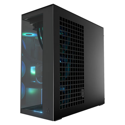 Arctic Xtender (Black) mirrow black window with GPU vertical mount