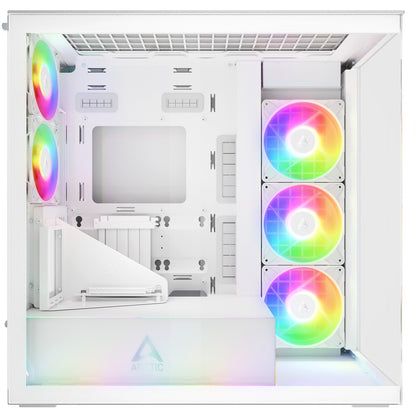 Arctic Xtender (White) transparent window with GPU vertical mount
