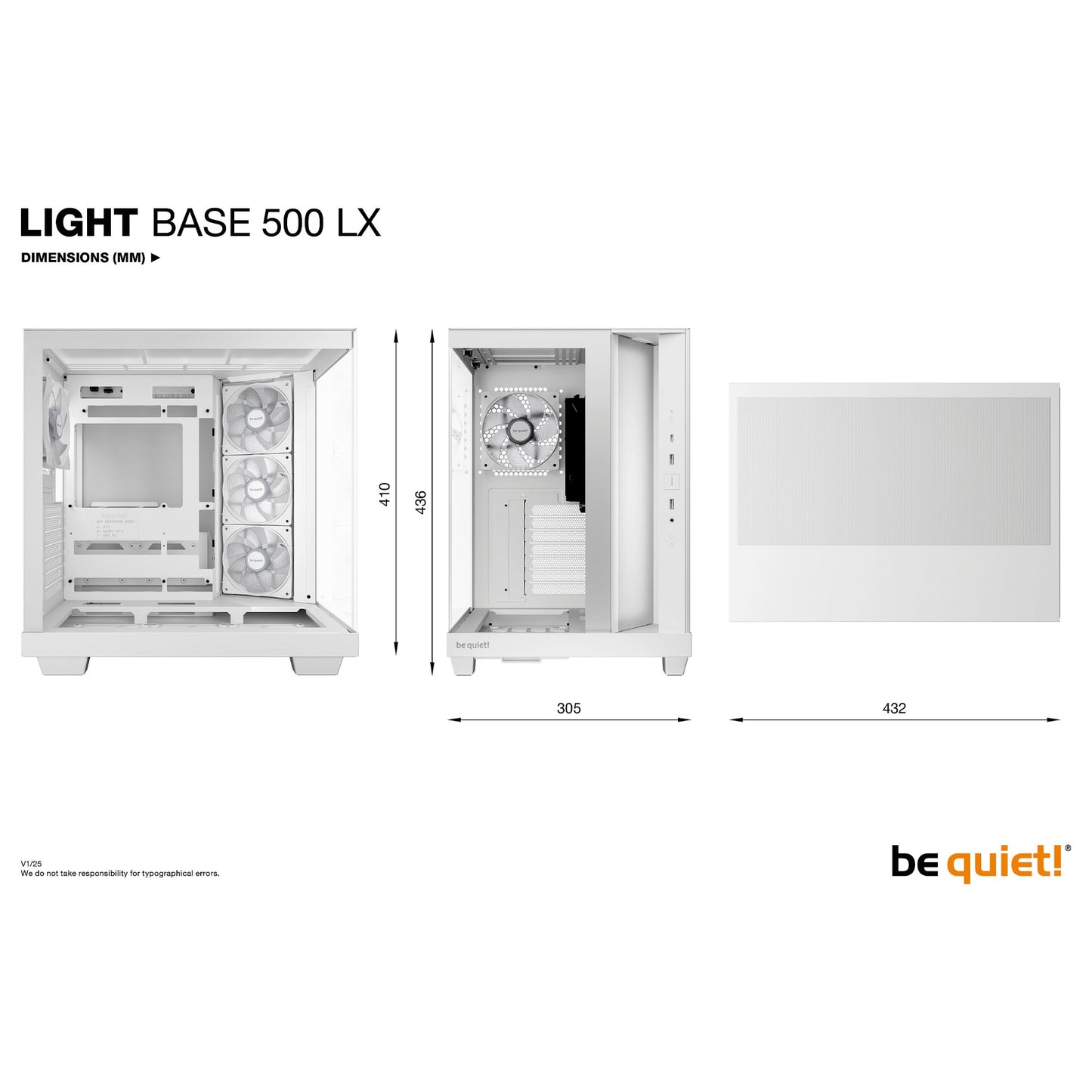 Midi be quiet! Light Base 500 LX White