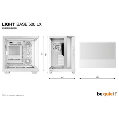 Midi be quiet! Light Base 500 LX White