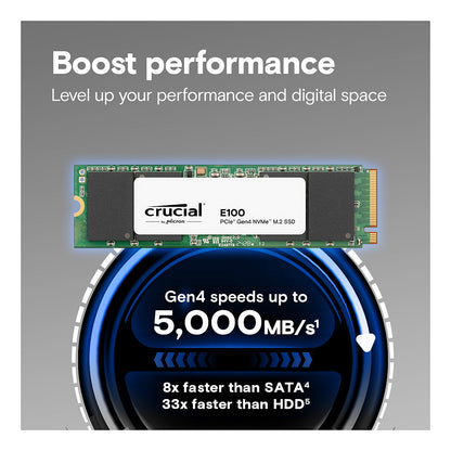 M.2 2TB Crucial E100 Gen4 2280 NVMe PCIe M.2