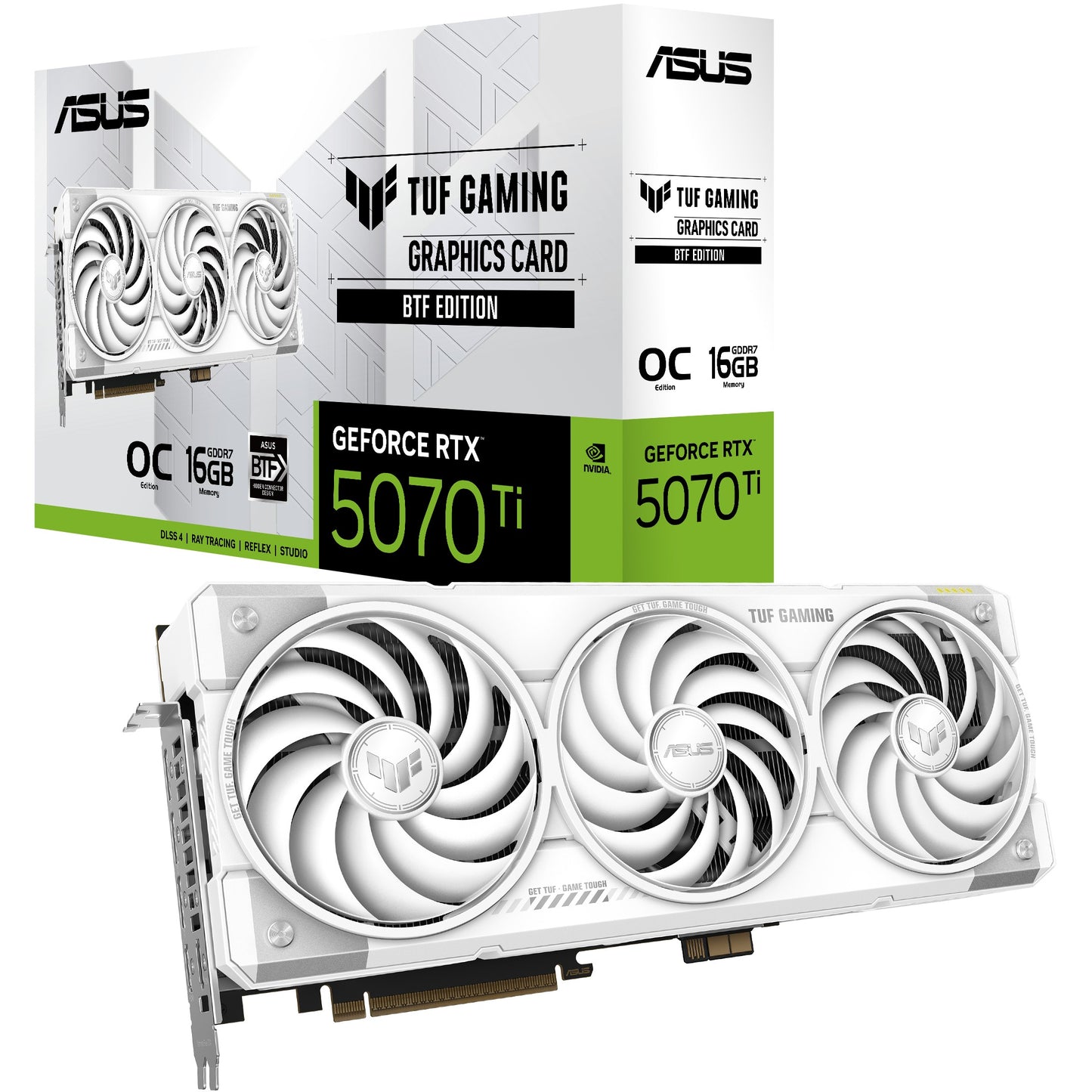 RTX 5070 TI 16GB ASUS TUF Gaming BTF OC 3 Fan white