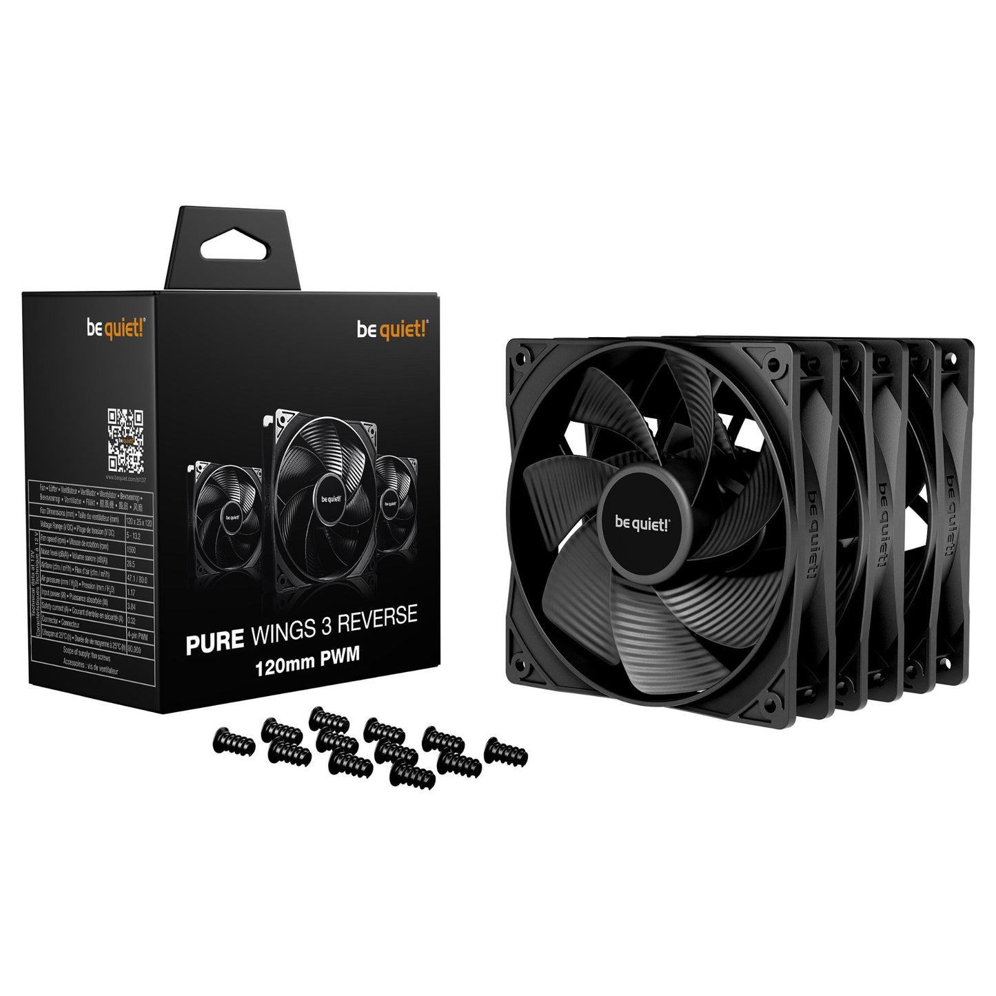 be quiet! Pure Wings 3 Reverse 3-Pack 120mm PWM