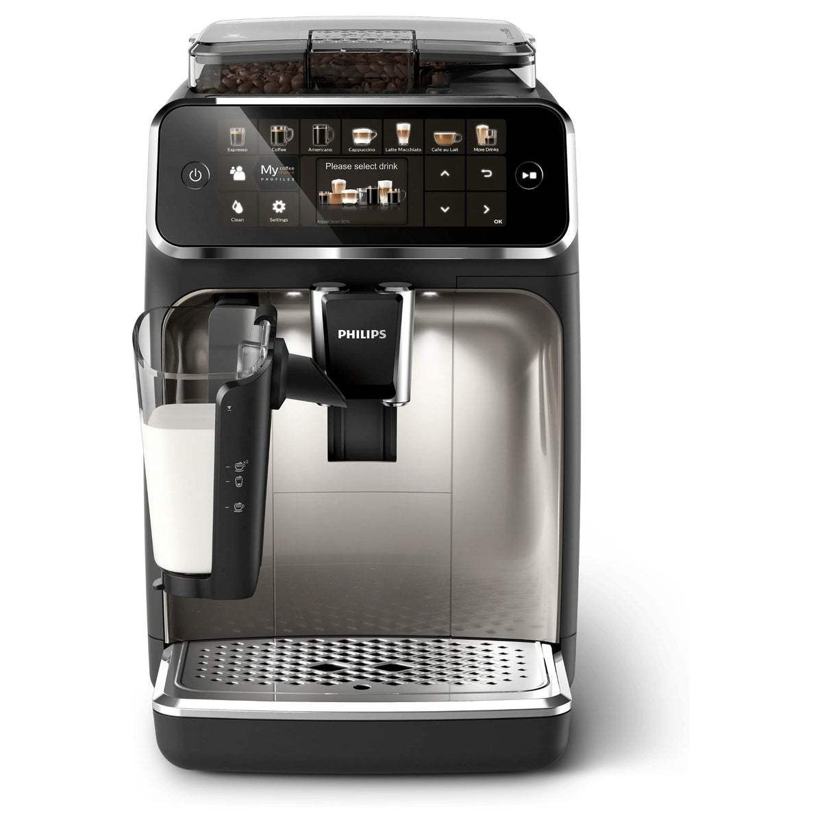 Philips 5400 Series EP5447/90 Kaffeevollautomat , Schwarz, Chrom