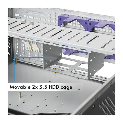 Mini Chieftec Rack-Servergehäuse UNC-409S-AIO-OP Black