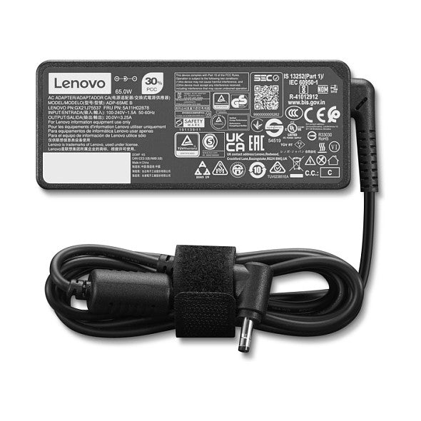 Lenovo 65W AC Adapter Round Tip EU 4X21K07722 Schwarz