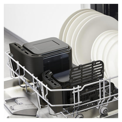 Dual Easy Fry & Grill EY905B, Heißluftfritteuse, 8,3 l, Doppel, Grau, Berührung, Eigenständig