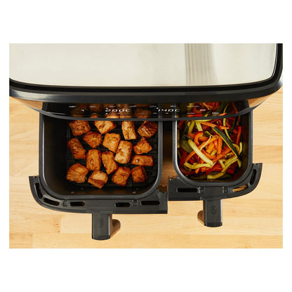 Dual Easy Fry & Grill EY905B, Heißluftfritteuse, 8,3 l, Doppel, Grau, Berührung, Eigenständig
