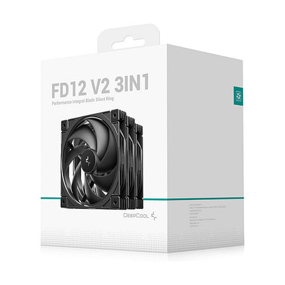 K COOLER DeepCool FD12 V2 120mm PC Gehäuselüfter PWM black