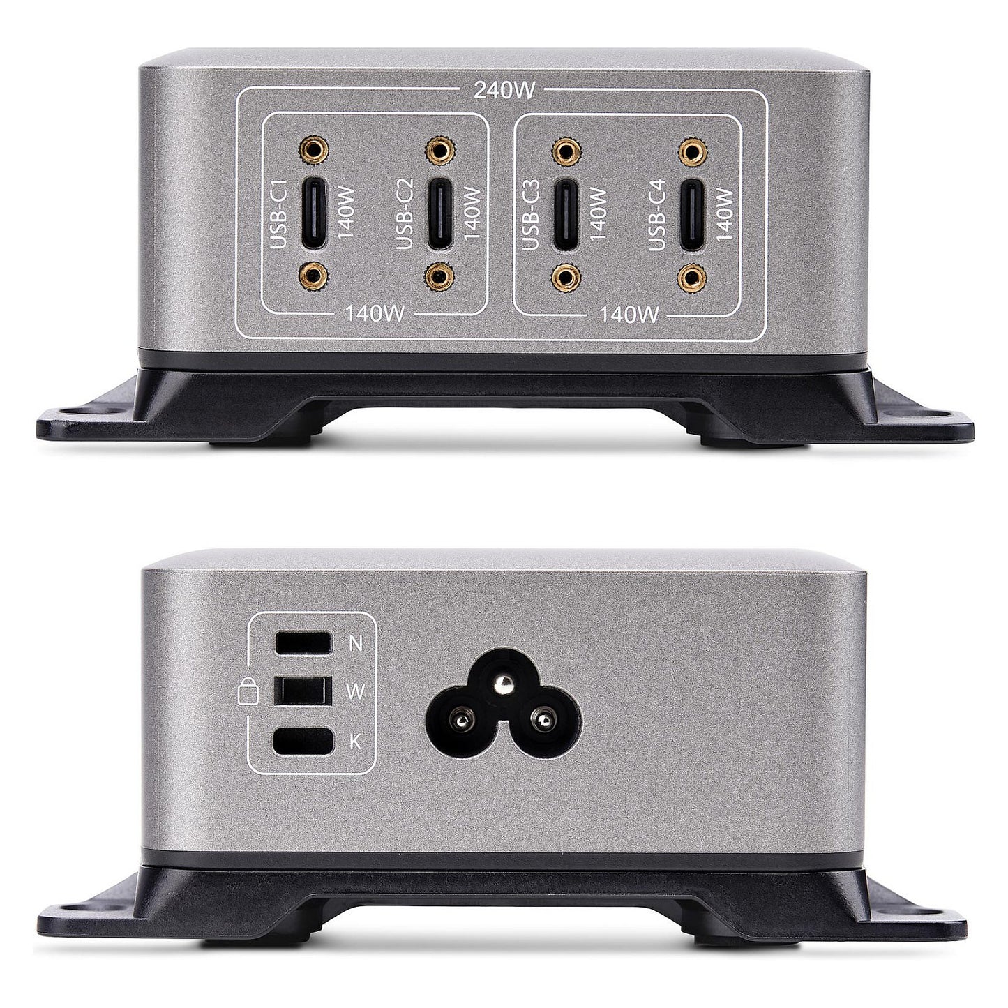 StarTech 4 Port USB C GaN Ladegerät 240W PD 3.1 Silber