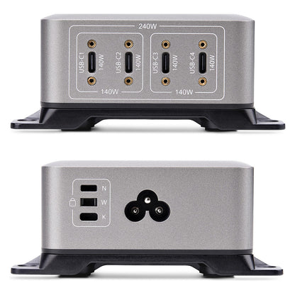 StarTech 4 Port USB C GaN Ladegerät 240W PD 3.1 Silber