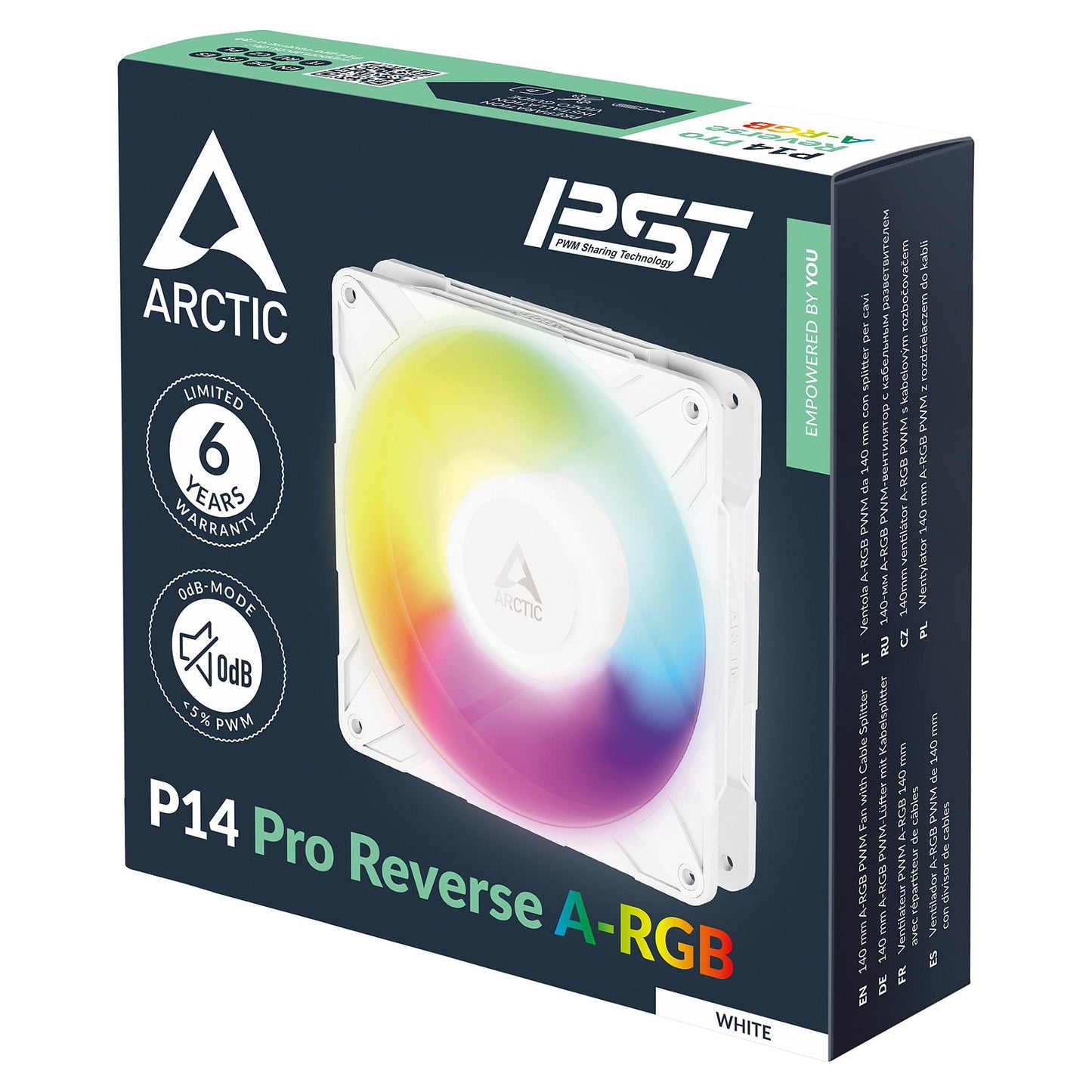 ARCTIC P14 Pro Reverse PWM Lüfter A-RGB 3 Pack White