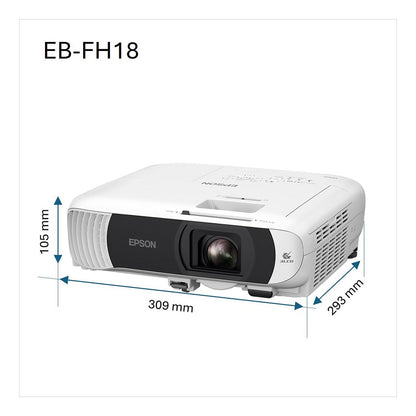 (1920 x 1080) Epson EB-FH18 Projektor 4100 Lumen 3LCD Speaker White FHD