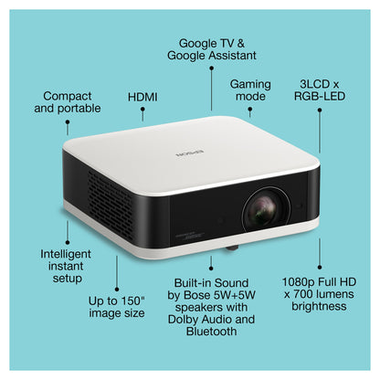 (1920x1080) Epson EF-61W 3LCD-Laserprojektor 16:09 700-Lumen White