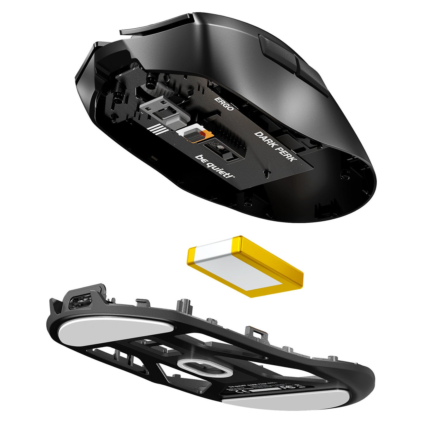 be quiet! Dark Perk Ergo Gaming Maus kabellos schwarz