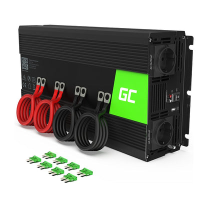 Green Cell KFZ Spannungswandler Power Inverter 15V > 230V 3000/6000W