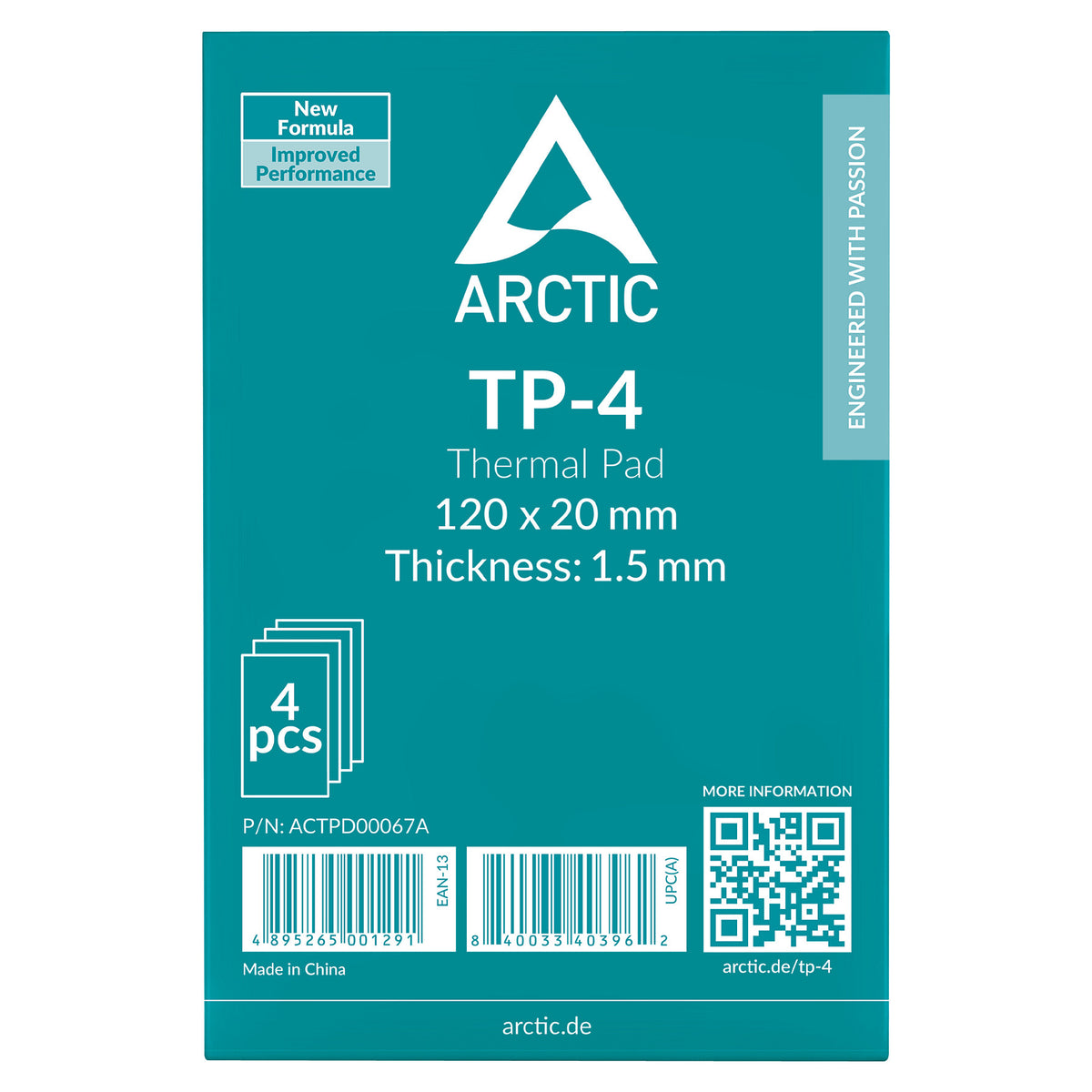 K Arctic Thermal Pad - ATP-4, -40-200 °C, 100/100/1,5mm 4pcs