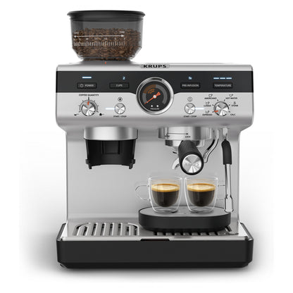 Precision Siebträgermaschine XP801T, Espressomaschine - Black - Edelstahl