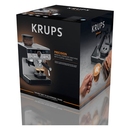 Precision Siebträgermaschine XP801T, Espressomaschine - Black - Edelstahl