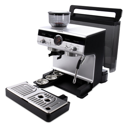 Precision Siebträgermaschine XP801T, Espressomaschine - Black - Edelstahl