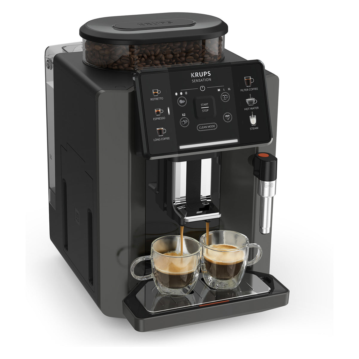 Krups Sensation Kaffeevollautomat mit Milchschaumdüse EA910810