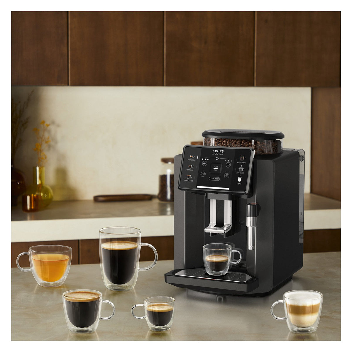 Krups Sensation Kaffeevollautomat mit Milchschaumdüse EA910810