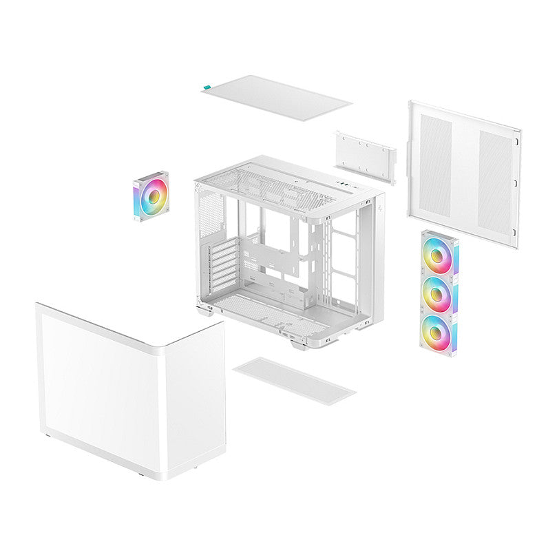 DeepCool CG530U 4F WH ATX Curved Glass Panoramic Case White