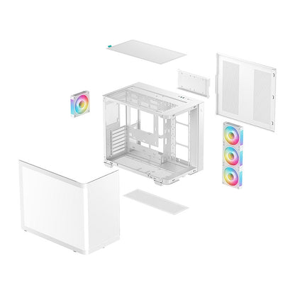 DeepCool CG530U 4F WH ATX Curved Glass Panoramic Case White
