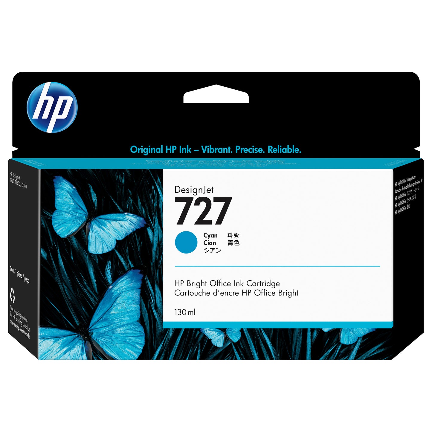 HP 727 Original Tinte cyan Standardkapazitt 130 ml 1er-Pack