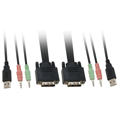 KVM Switch 2x DVI/USB KVM-0260 V2 mit Audio