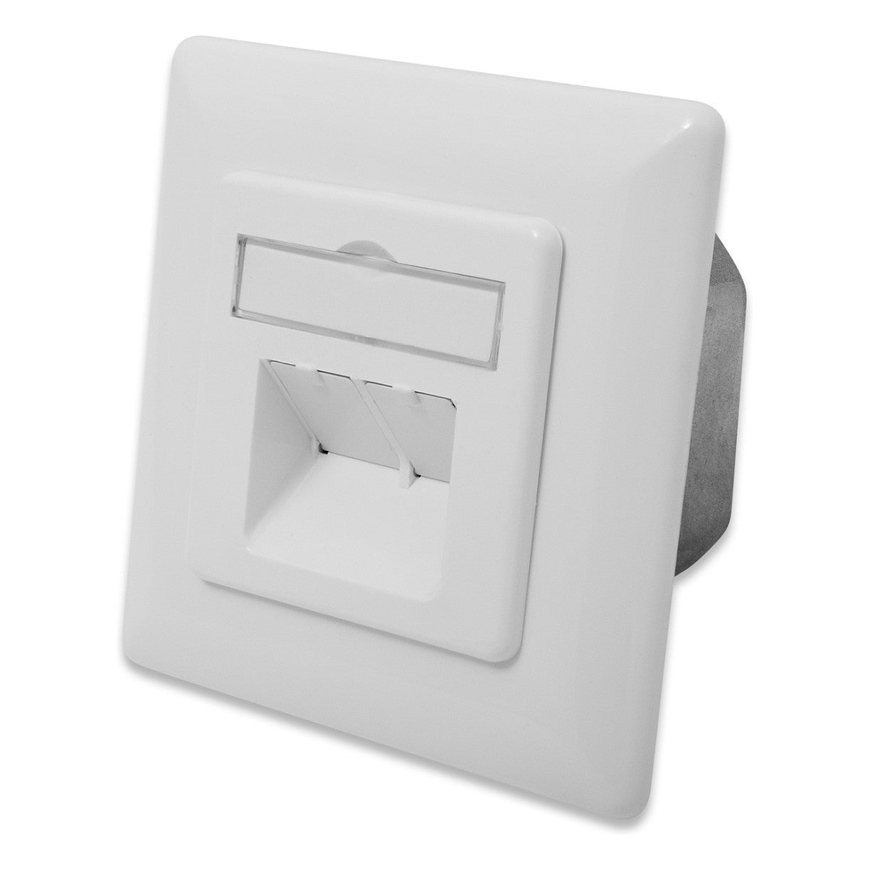 DIGITUS Aufputzdose Cat6a 2xRJ45 geschirmt Signalweiß