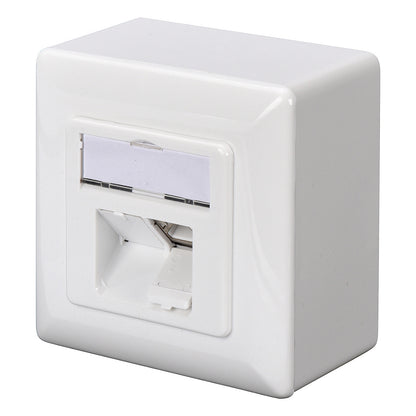 DIGITUS Aufputzdose Cat6a 2xRJ45 geschirmt Signalweiß
