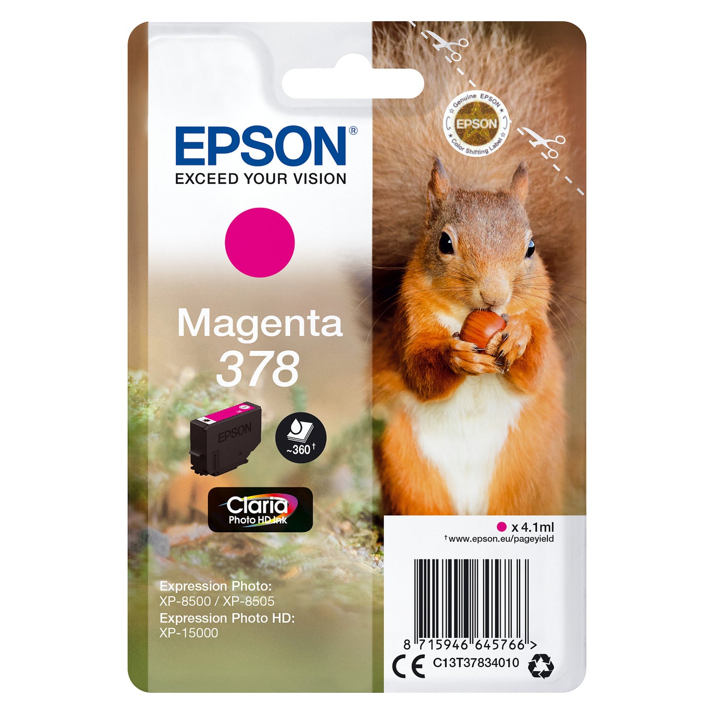 Epson Tinte 378 C13T37834010 Magenta bis zu 360 Seiten