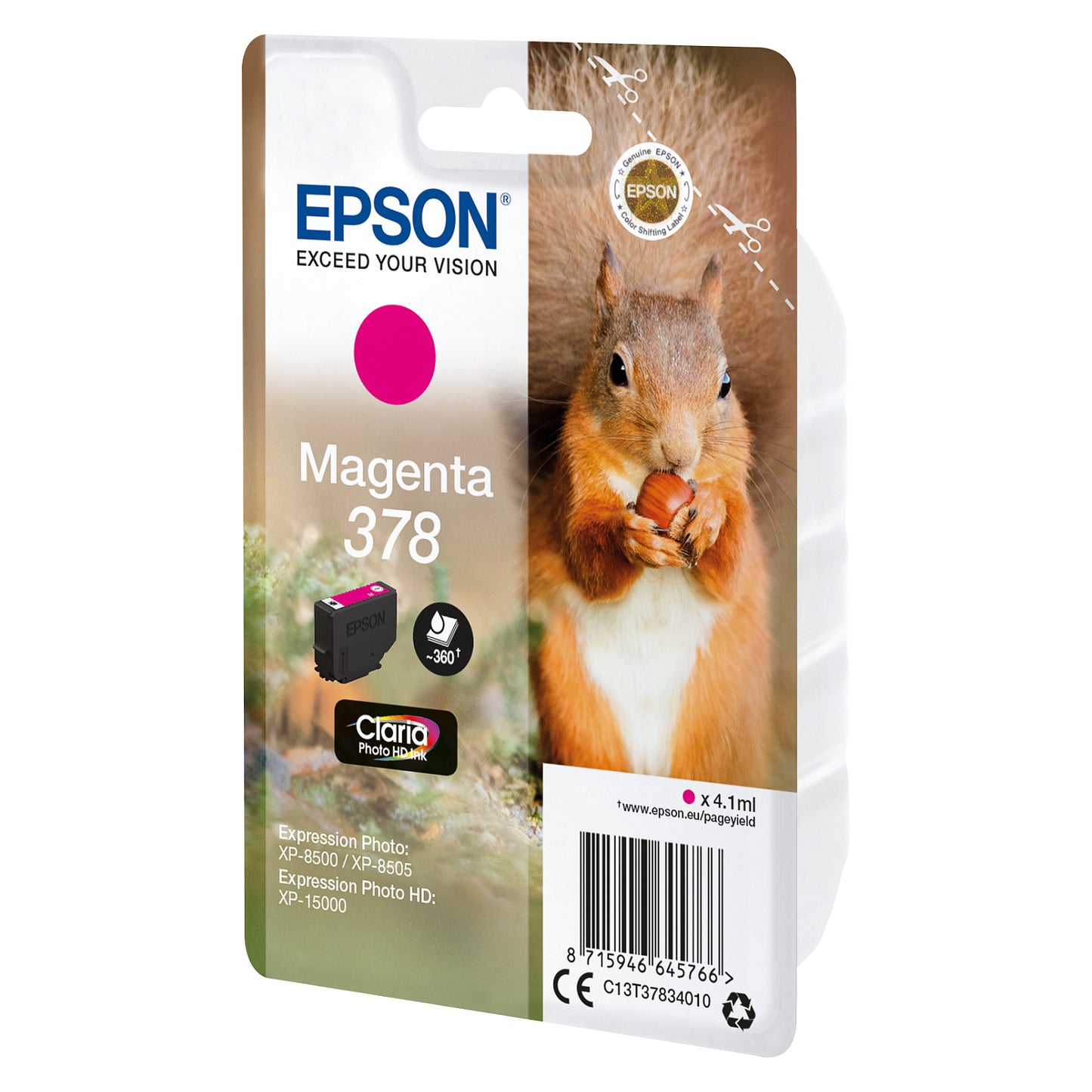 Epson Tinte 378 C13T37834010 Magenta bis zu 360 Seiten