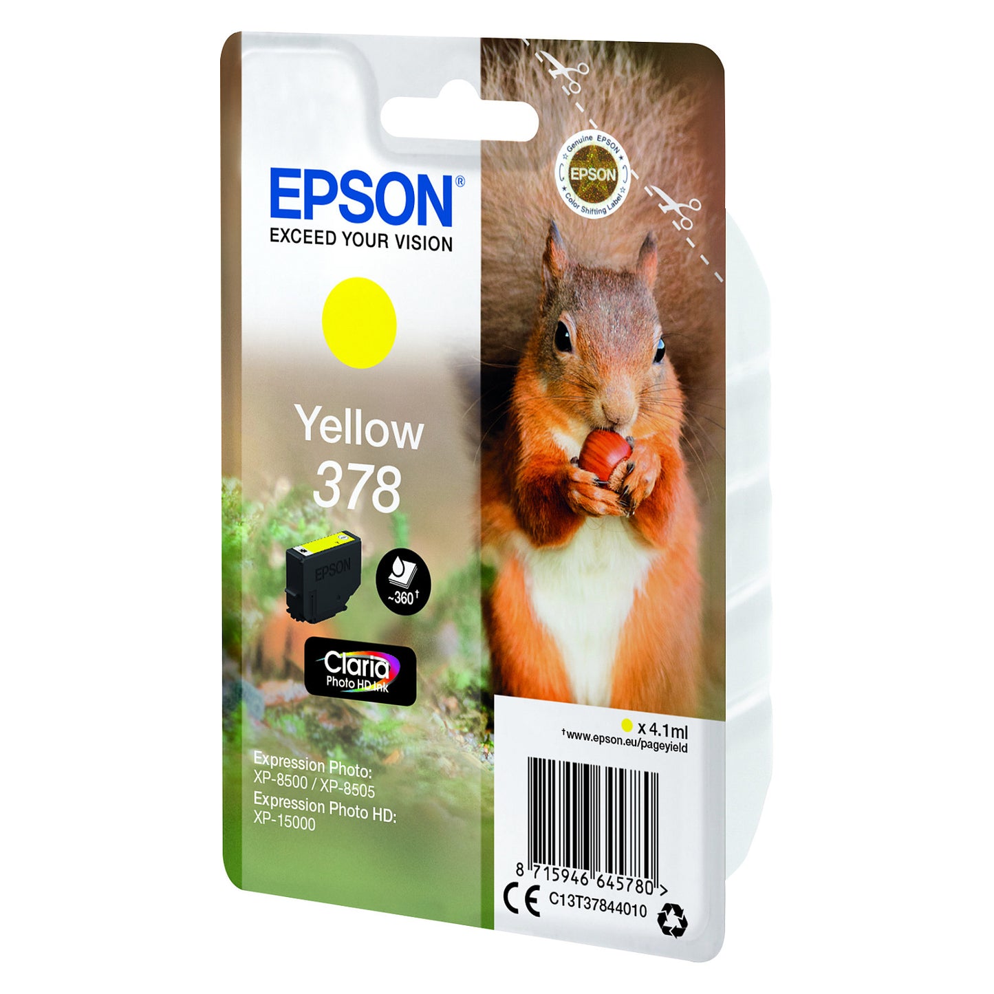 Epson Tinte 378 C13T37844010 Gelb bis zu 360 Seiten