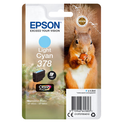 Epson Tinte 378 C13T37854010 Hellcyan bis zu 360 Seiten