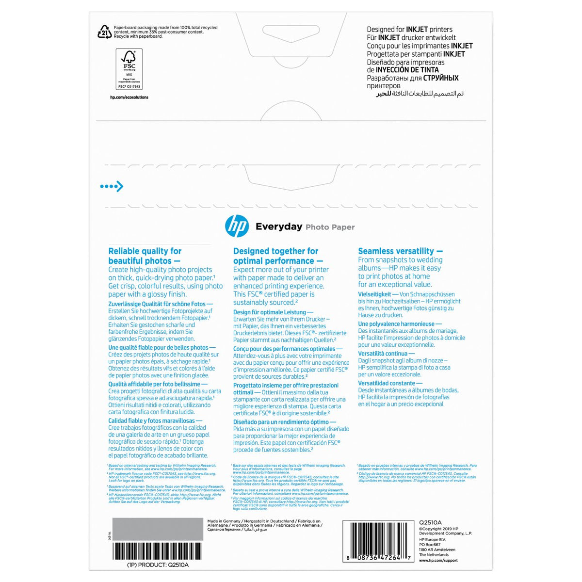 HP Q2510A A4 Fotopapier