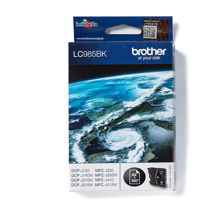 Brother Tinte LC-985BK Schwarz bis zu 300 Seiten nach ISO/IEC 24711