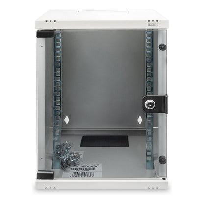 DIGITUS Wandschrank Compact 9HE 254mm 10" Glastür grau