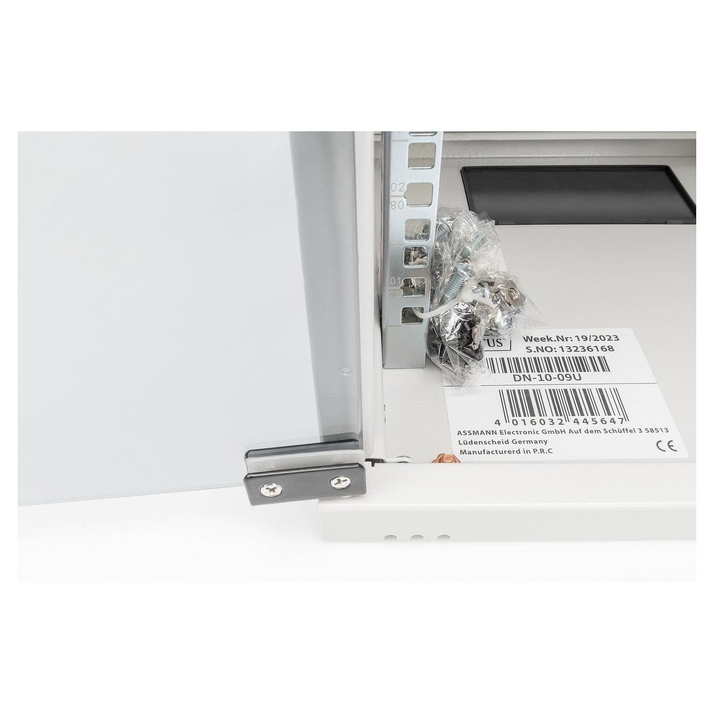 DIGITUS Wandschrank Compact 9HE 254mm 10" Glastür grau