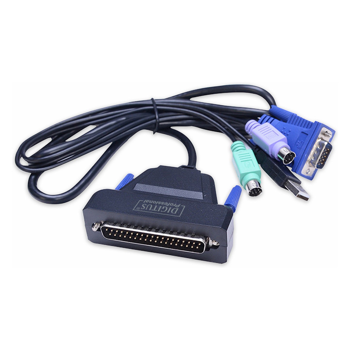 Digitus 19" LCD KVM Konsole, 1-Port VGA, deutsche Tastatur