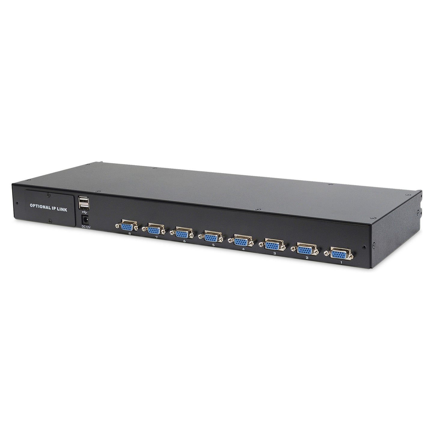 Digitus 17" LCD KVM Konsole, 8-Port VGA, deutsche Tastatur