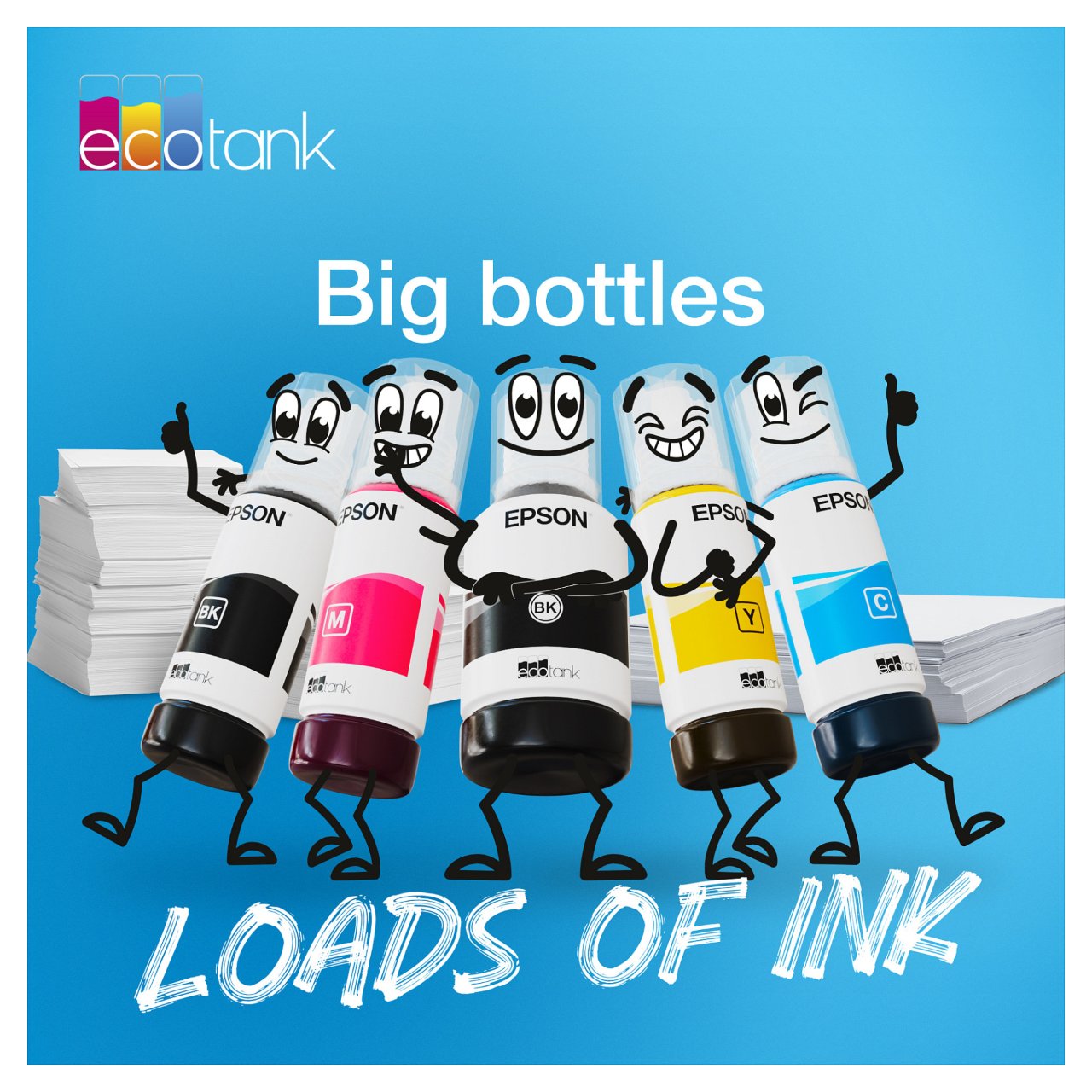 Epson Tinte 1LB 106 EcoTank Cyan ink bottle