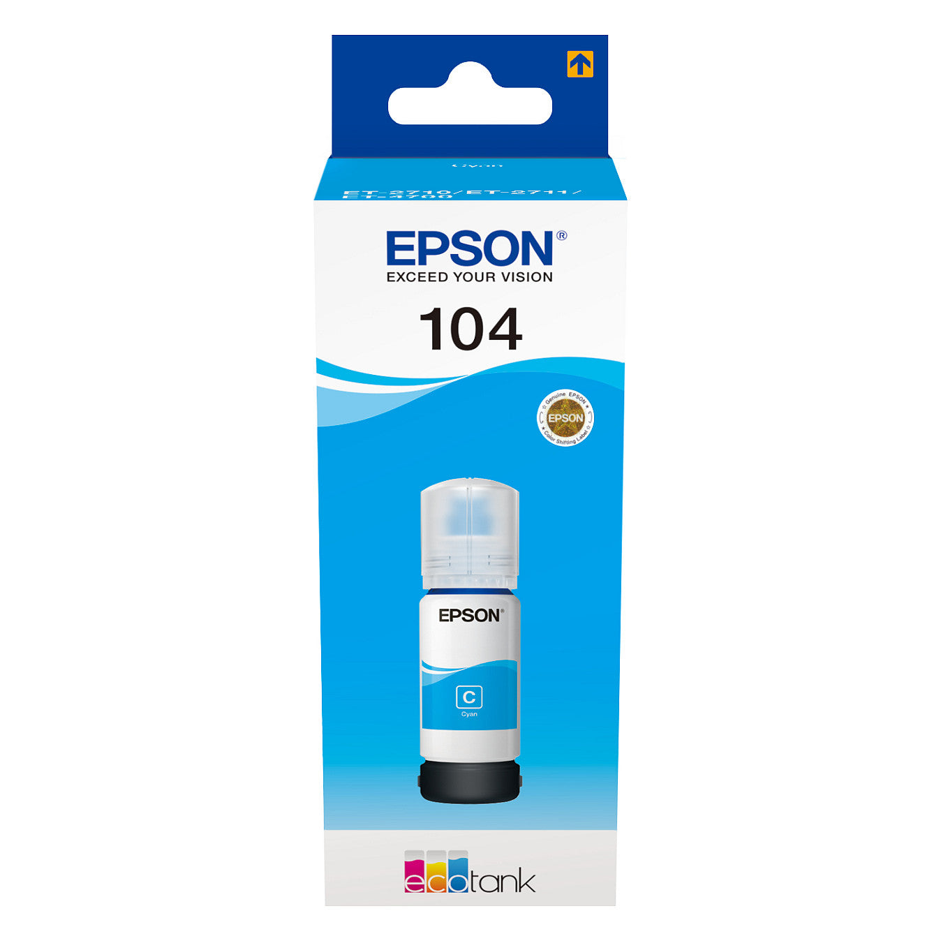 Epson Tinte 104 EcoTank C13T00P240 Cyan bis zu 7.500 Seiten
