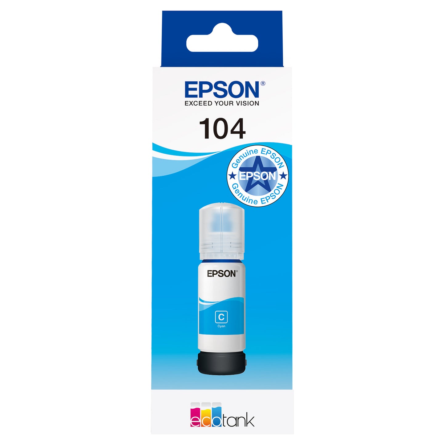 Epson Tinte 104 EcoTank C13T00P240 Cyan bis zu 7.500 Seiten