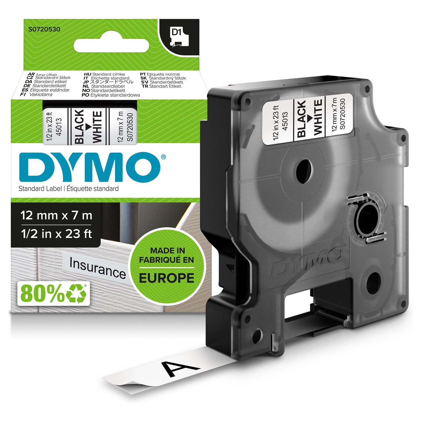 Dymo D1 Schriftband 45013 (S0720530) 12mm x 7m