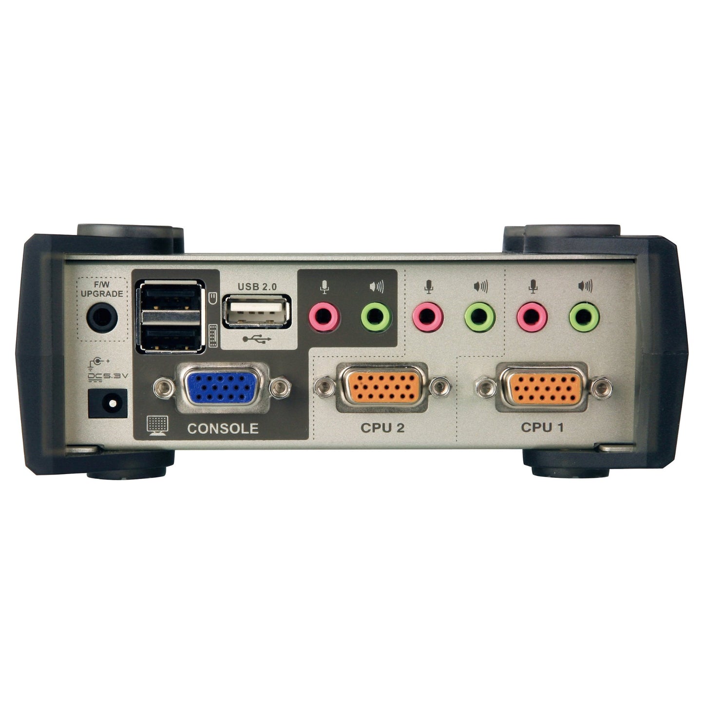 DATA KVM Desktop Switch 2-Port USB - PS/2 VGA KVM Switch with Audio & USB 2.0 Hub (KVM Cables included) ATEN