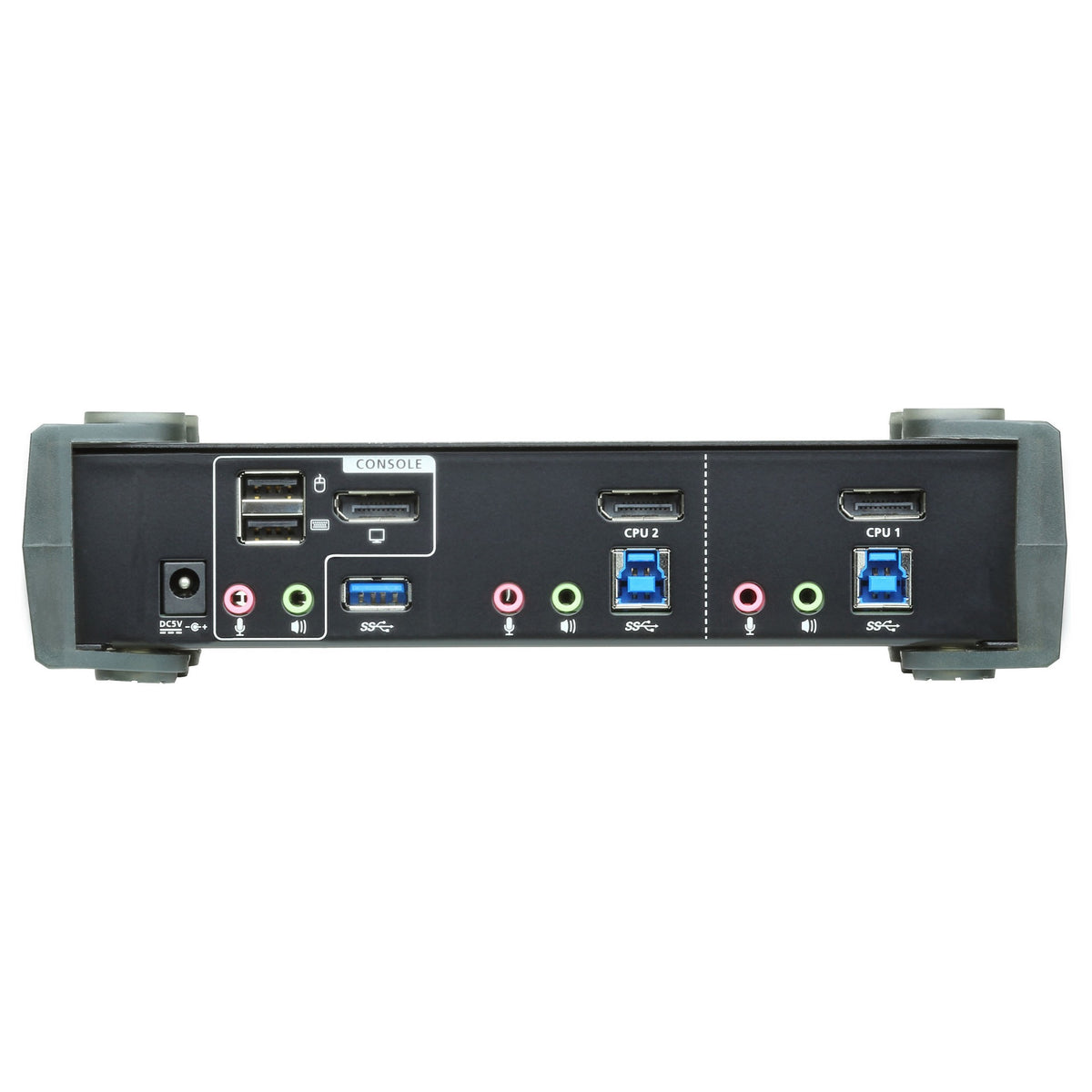 KVM Desktop Switch 2-Port USB 3.1 Gen 1 4K DisplayPort 1.2 KVMP™ Switch with Audio (KVM cables included) ATEN