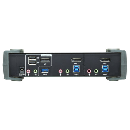 KVM Desktop Switch 2-Port USB 3.1 Gen 1 4K DisplayPort 1.2 KVMP™ Switch with Audio (KVM cables included) ATEN