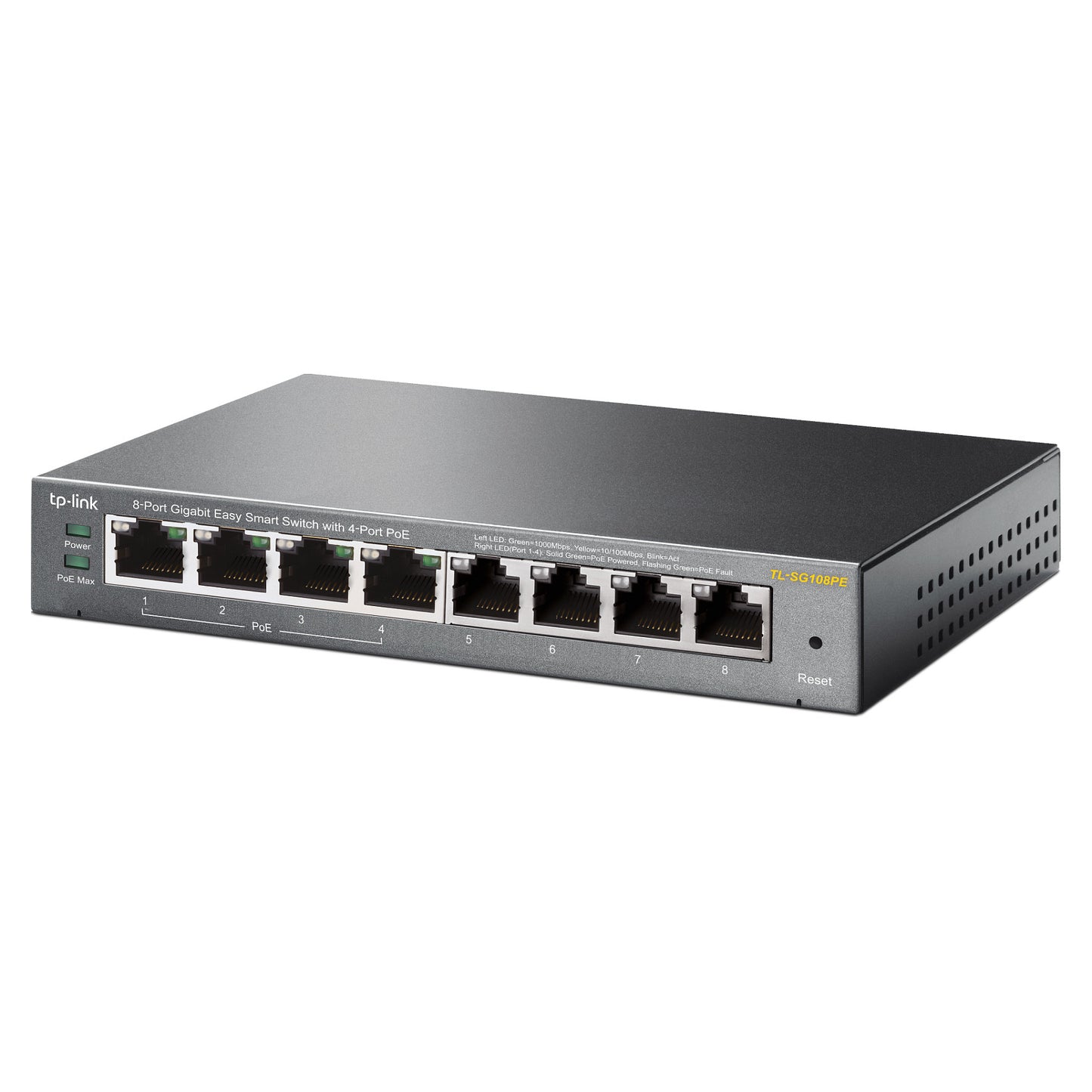 8P TP-LINK TL-SG108PE Metall 4x POE